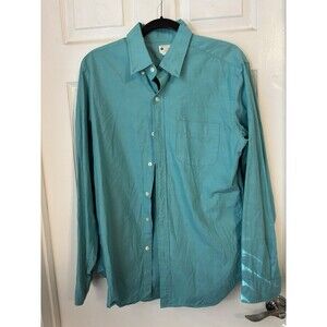 J Crew (Tailored By)Sunwashed Oxford Shirt Mens Blue Button Down Long Sleeve Med